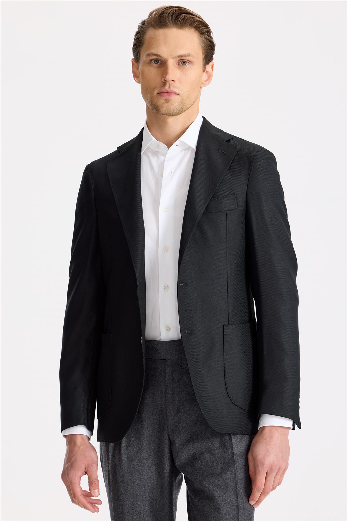 Siyah Yün Kaşmir Blazer - Image 4