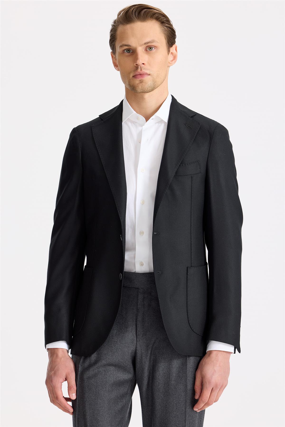 Siyah Yün Kaşmir Blazer - Image 3