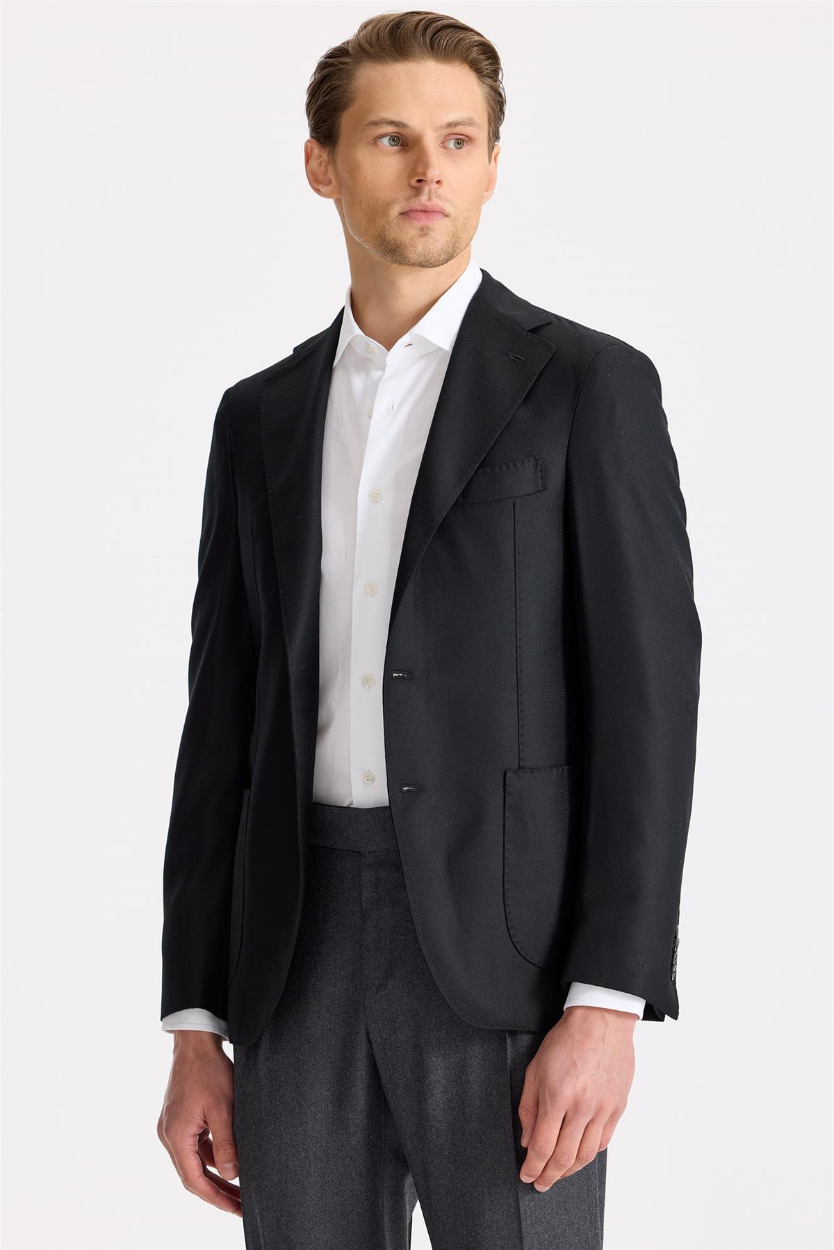 Siyah Yün Kaşmir Blazer - Image 5