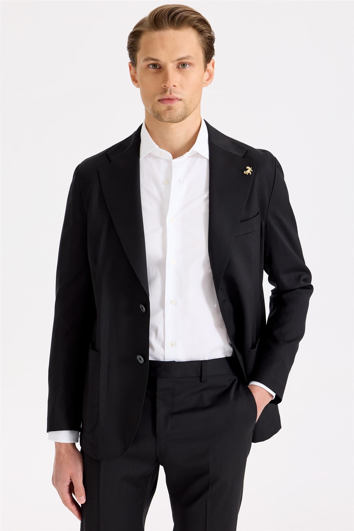 Siyah Yün Takım Elbise - Image 5