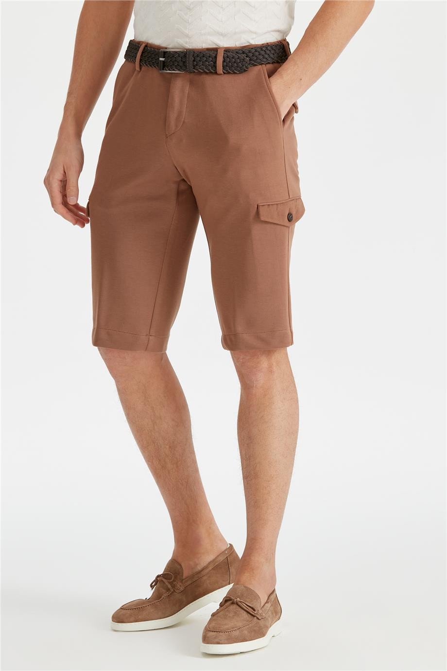 Tarçın Pamuk Triko Erkek Bermuda - Image 3