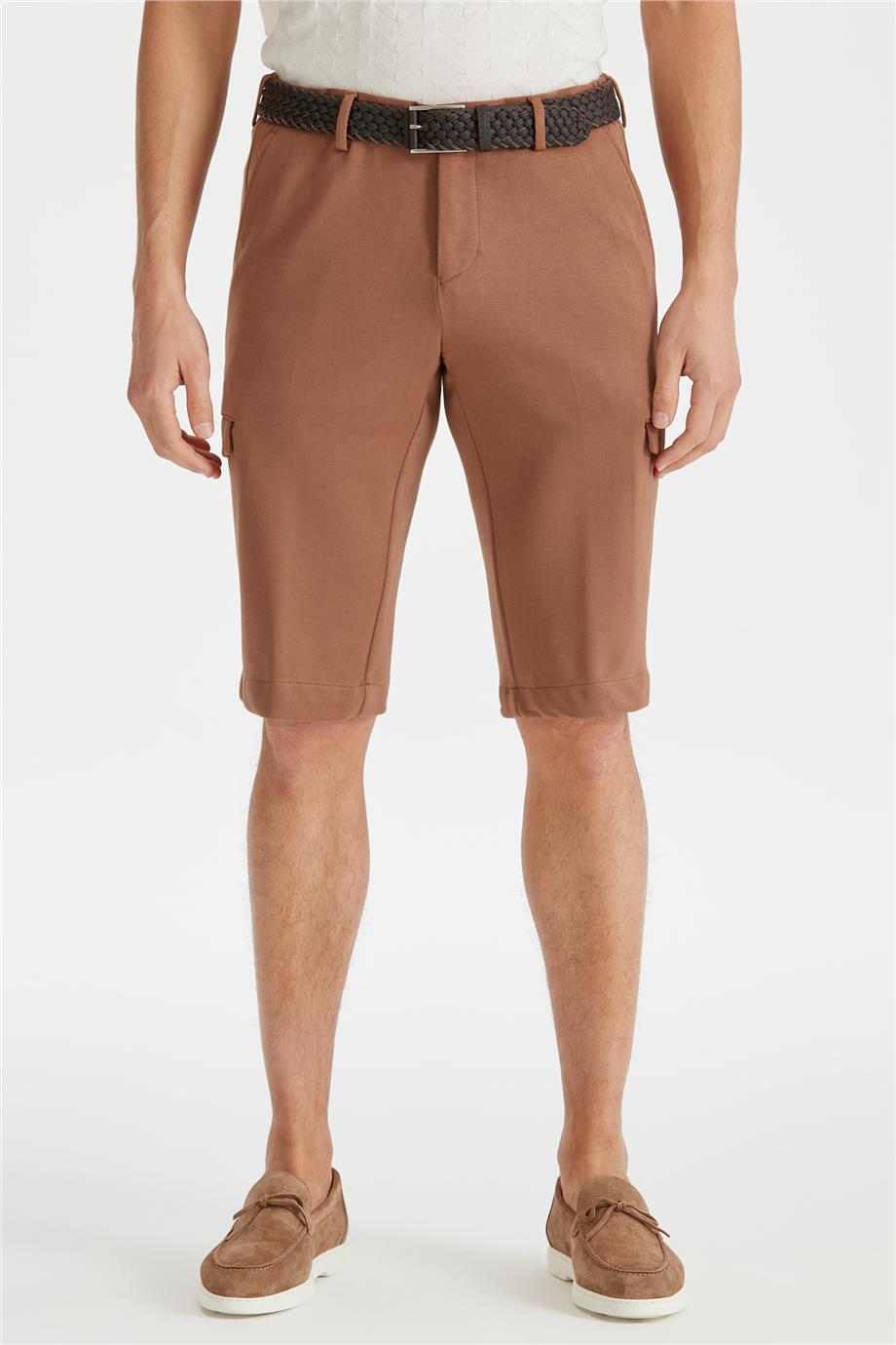 Tarçın Pamuk Triko Erkek Bermuda - Image 5