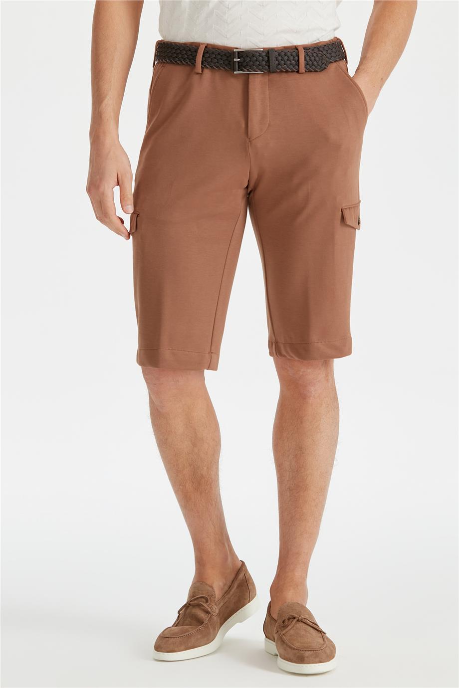 Tarçın Pamuk Triko Erkek Bermuda - Image 2