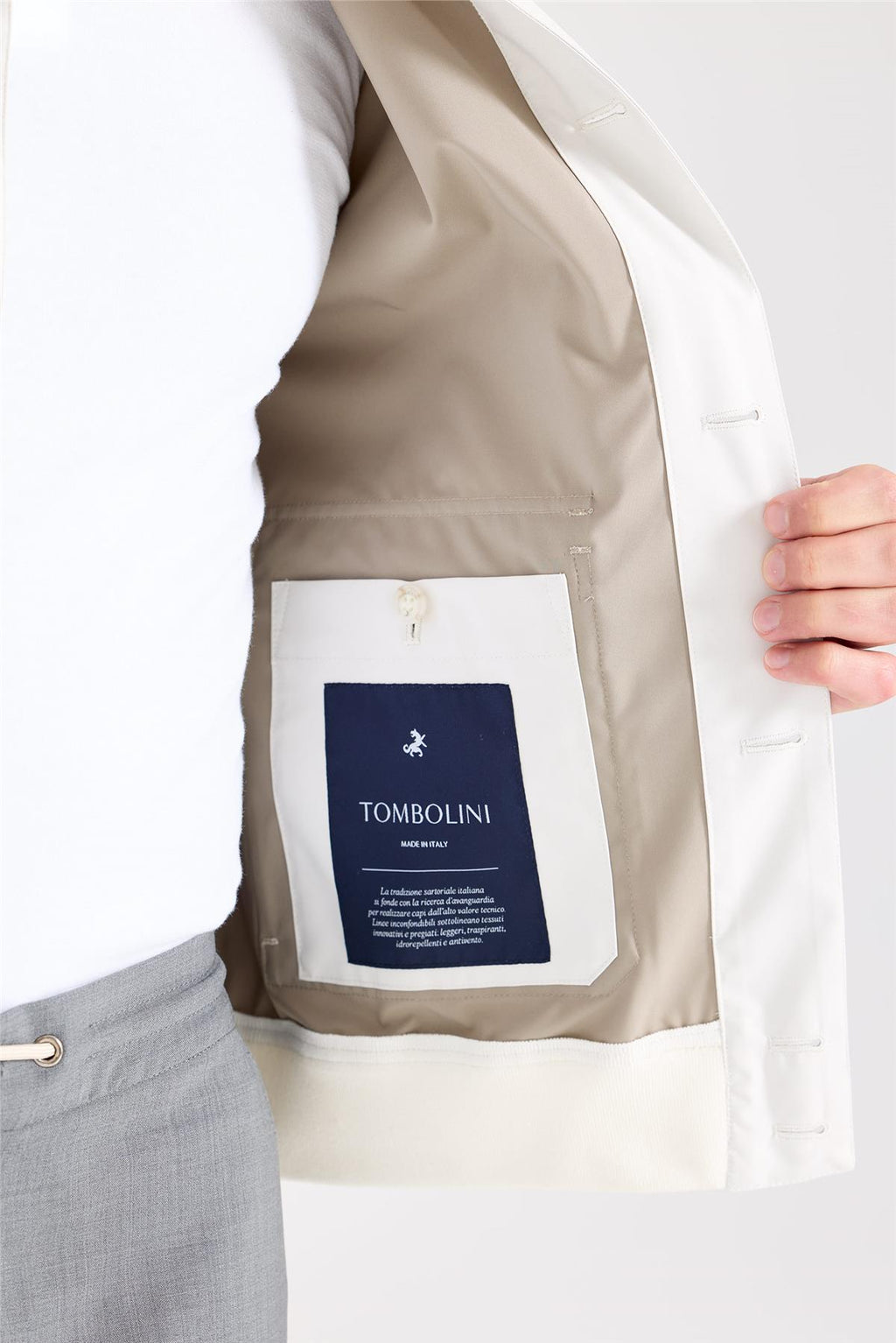 Taş Rengi Teknik Bomber Yağmurluk - Image 4