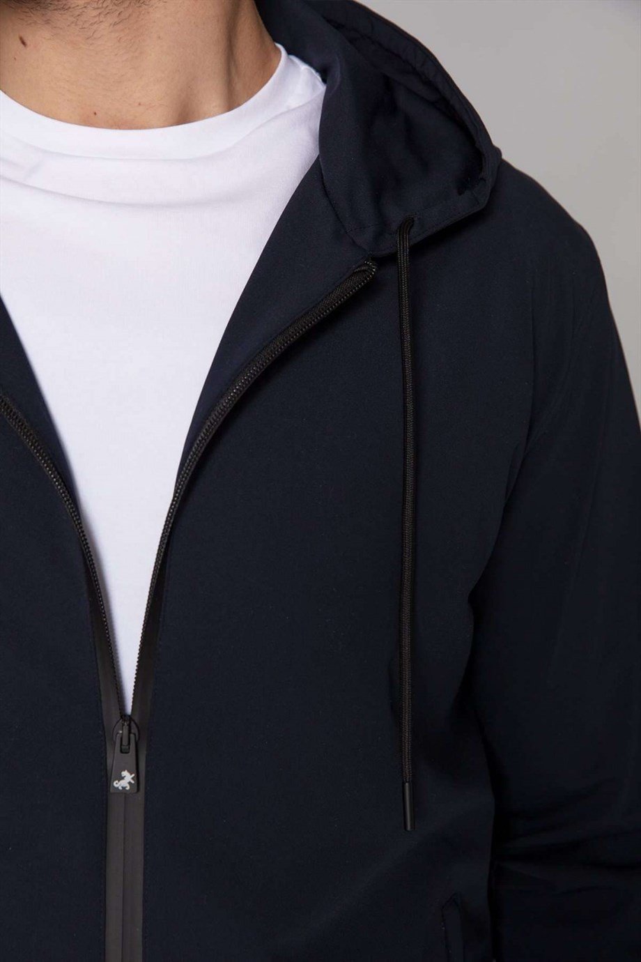 Tombolini Lacivert Kapüşonlu Spor Mont