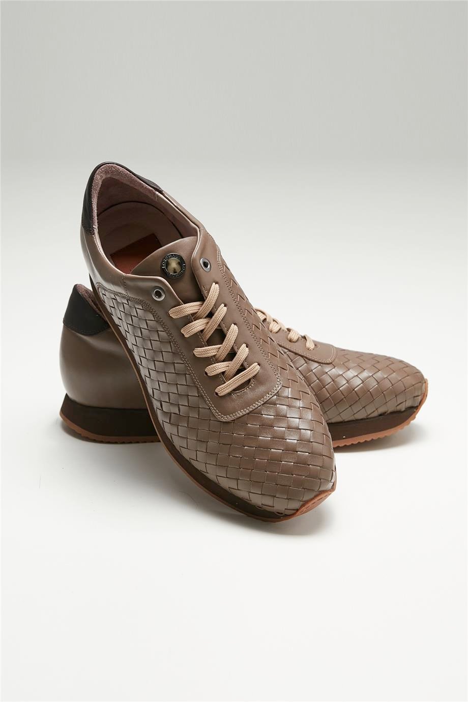 Vizon Örgü Deri Sneaker - Image 2