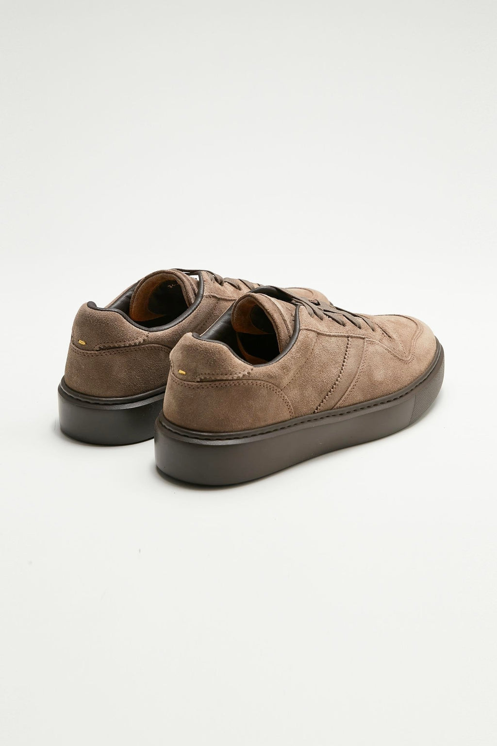 Vizon Renk Deri Sneaker - Image 5