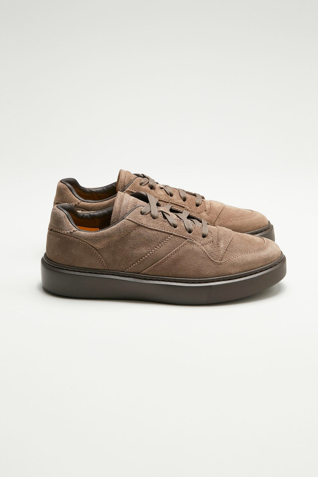 Vizon Renk Deri Sneaker - Image 1