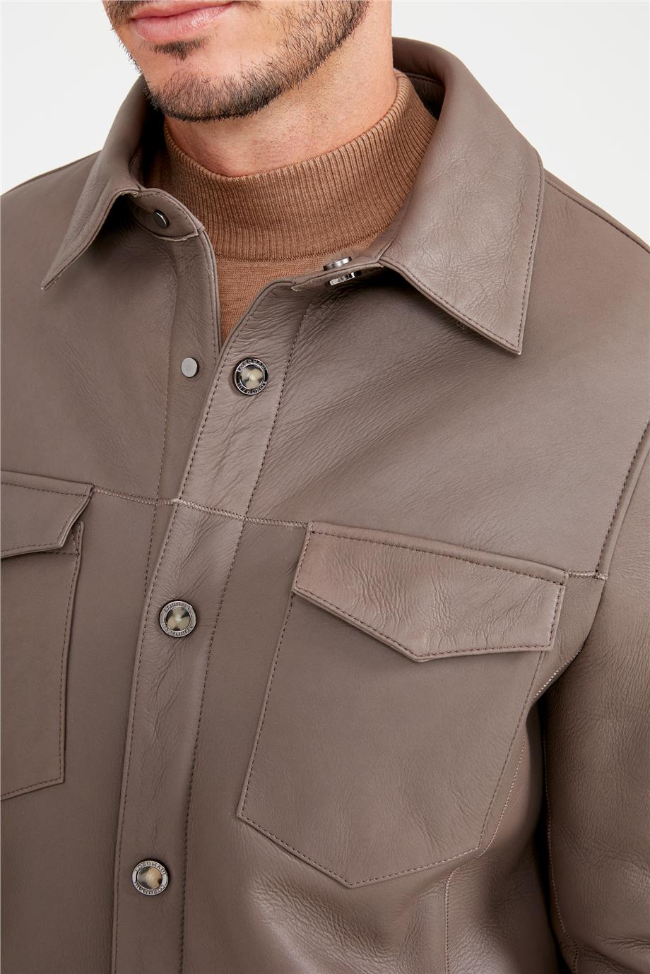 Vizon Shearling Deri Mont - Image 4