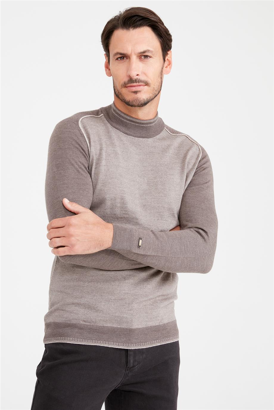 Vizon Yarım Balıkçı Yün Triko - Image 5