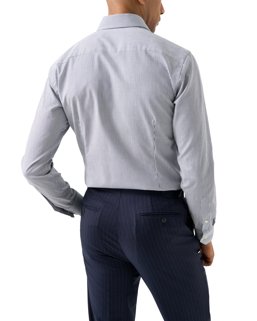 Çizgili Pamuk–TENCEL™ Lyocell Gömlek