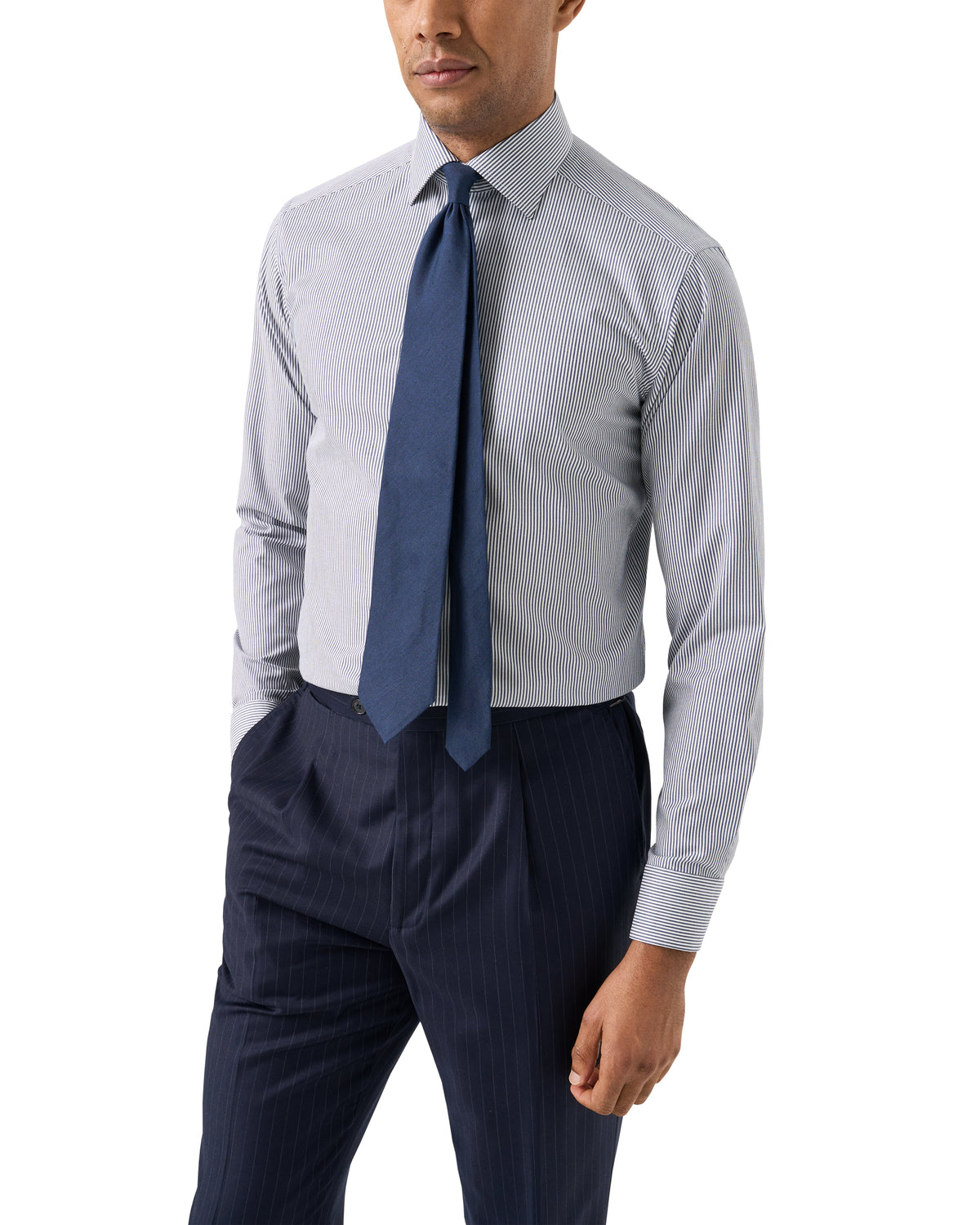 Çizgili Pamuk–TENCEL™ Lyocell Gömlek
