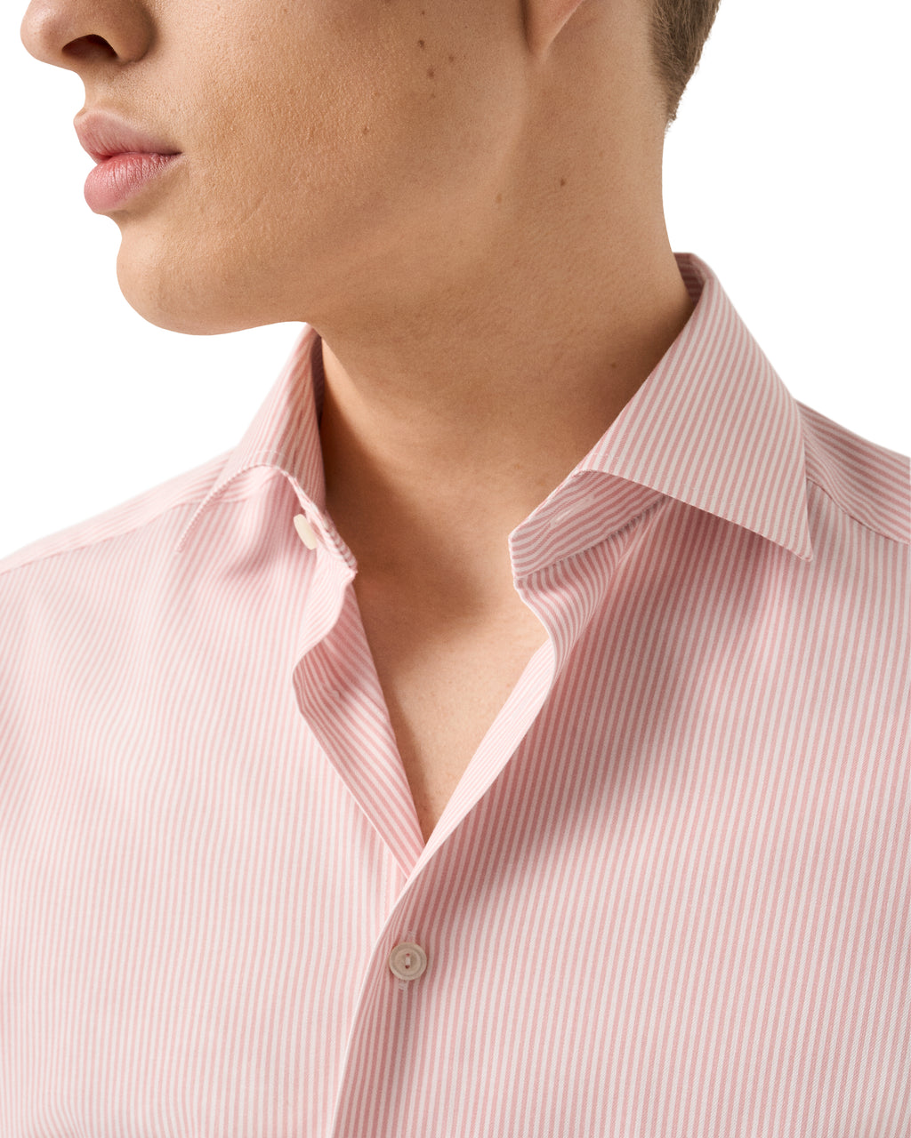 Çizgili Pamuk–TENCEL™ Lyocell Gömlek