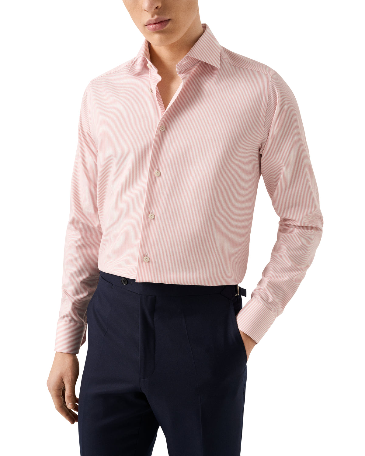 Çizgili Pamuk–TENCEL™ Lyocell Gömlek