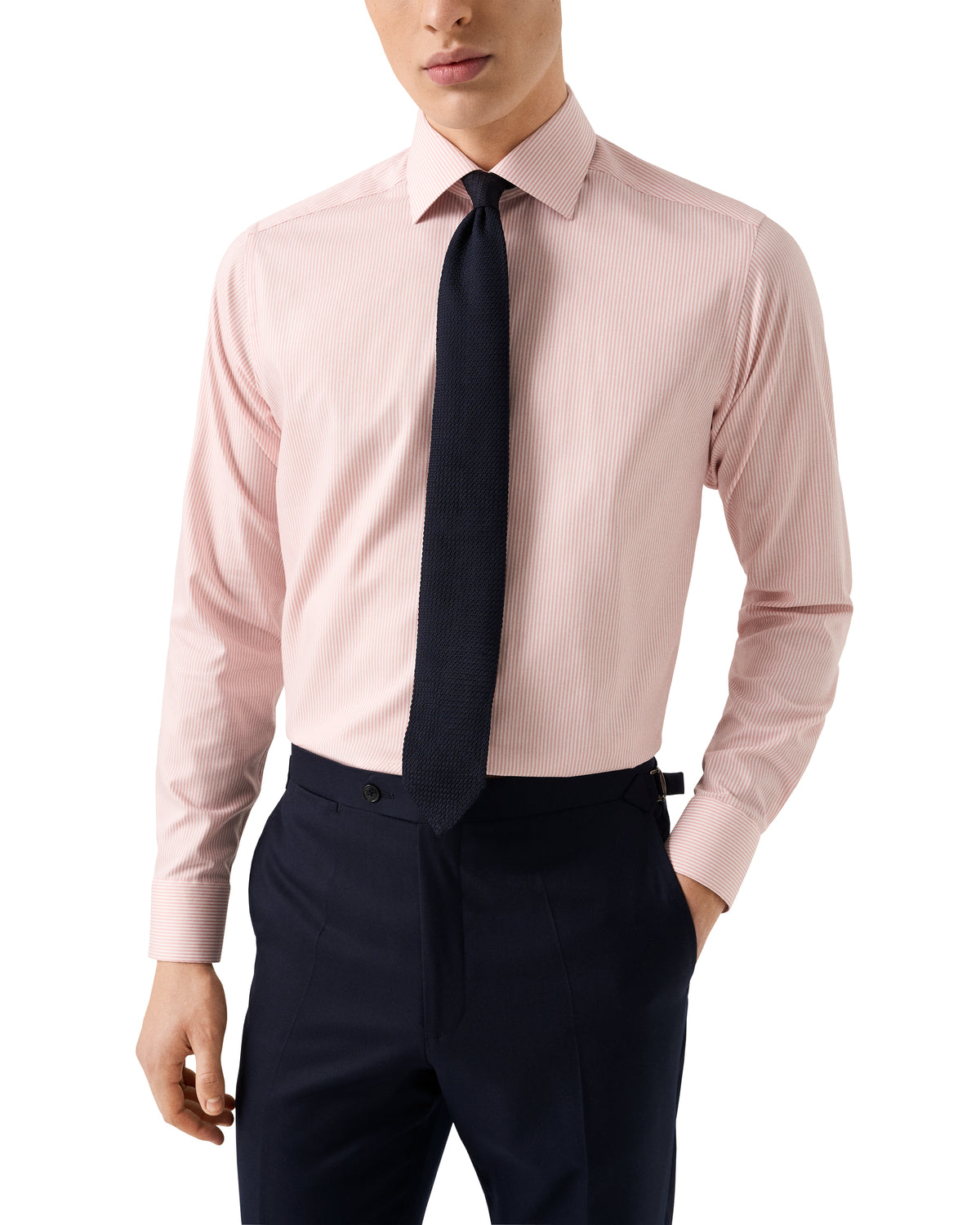 Çizgili Pamuk–TENCEL™ Lyocell Gömlek