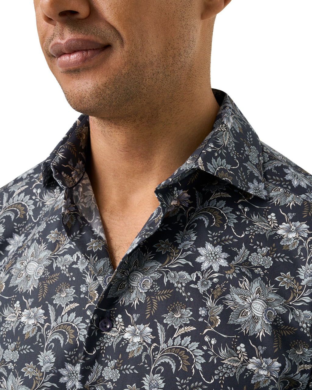 Çiçek Desenli Signature Pamuk Twill Gömlek