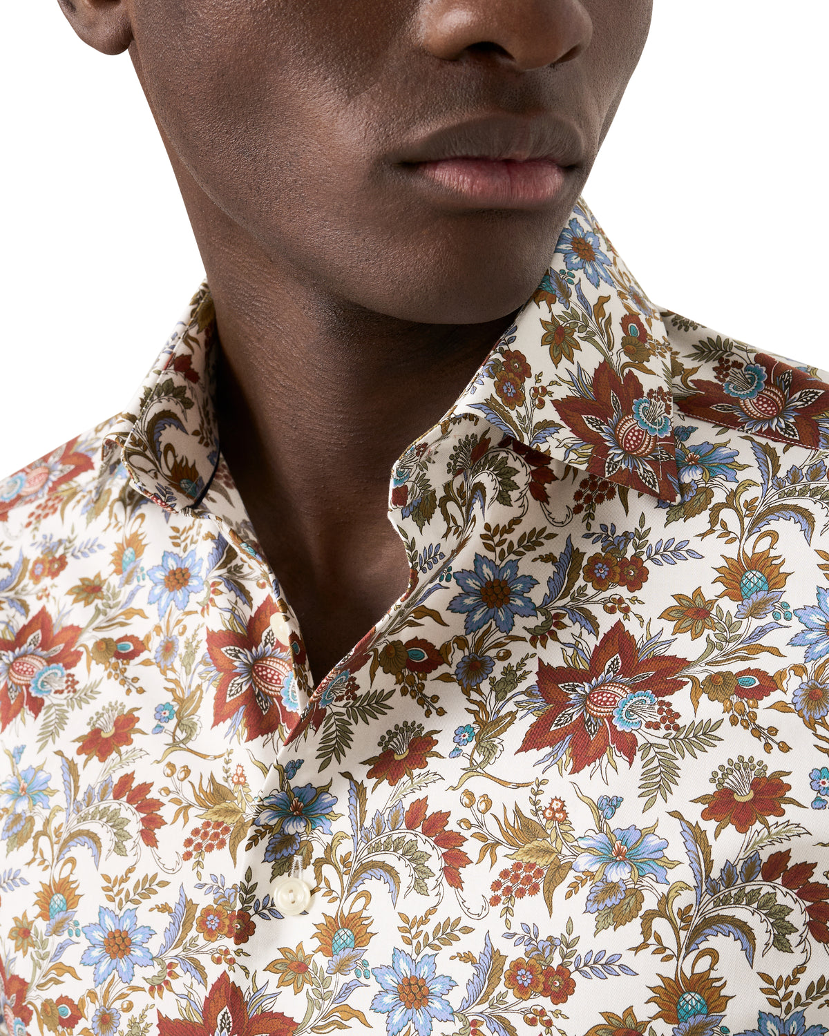 Çiçek Desenli Signature Pamuk Twill Gömlek