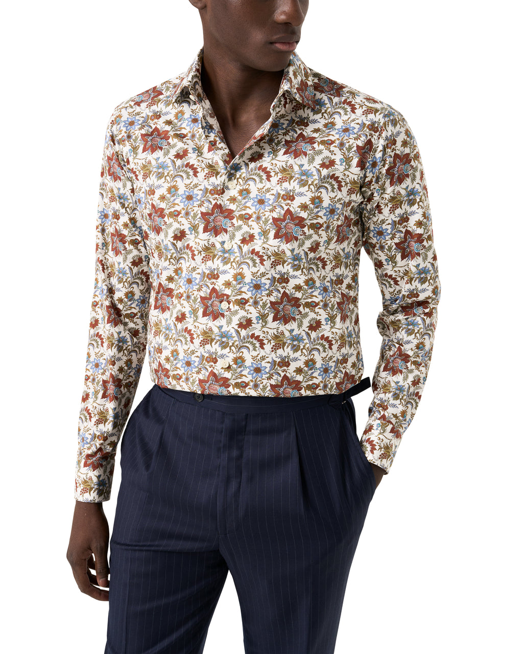 Çiçek Desenli Signature Pamuk Twill Gömlek