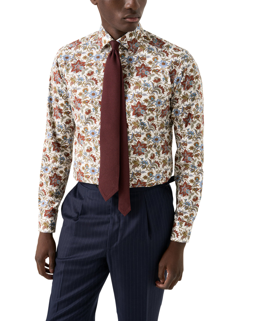 Çiçek Desenli Signature Pamuk Twill Gömlek
