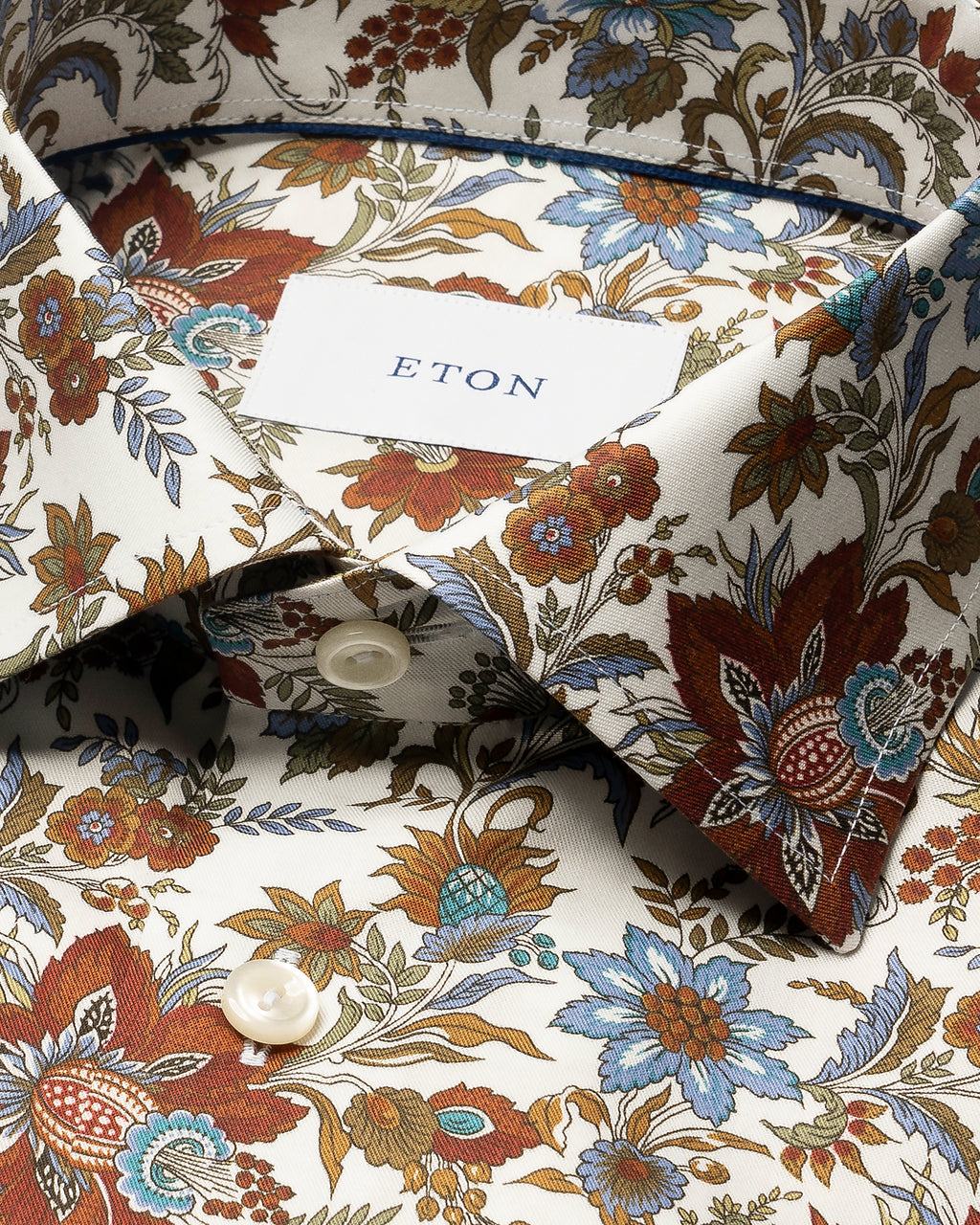 Çiçek Desenli Signature Pamuk Twill Gömlek