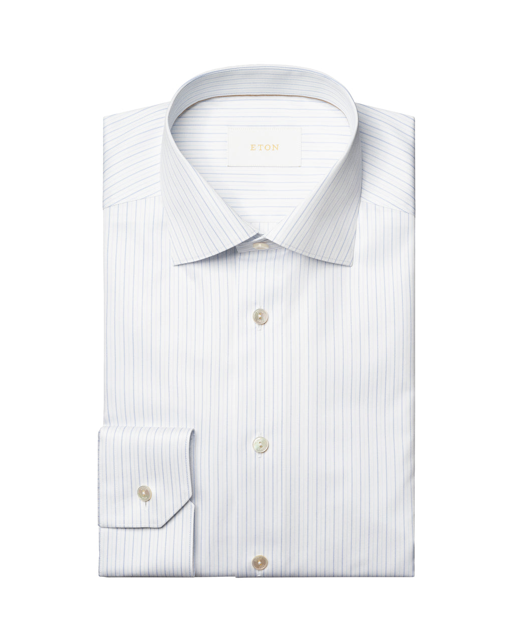 Çizgili Supima 120 Pamuk Twill Gömlek