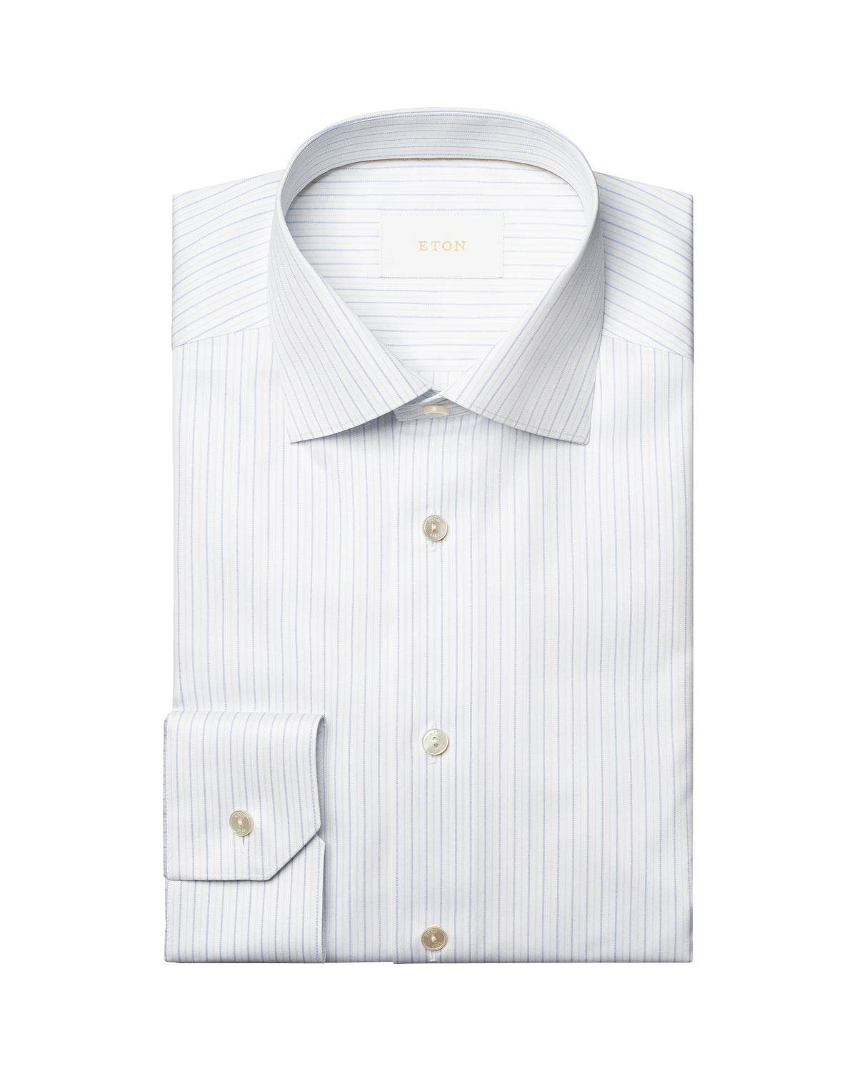 Çizgili Supima 120 Pamuk Twill Gömlek