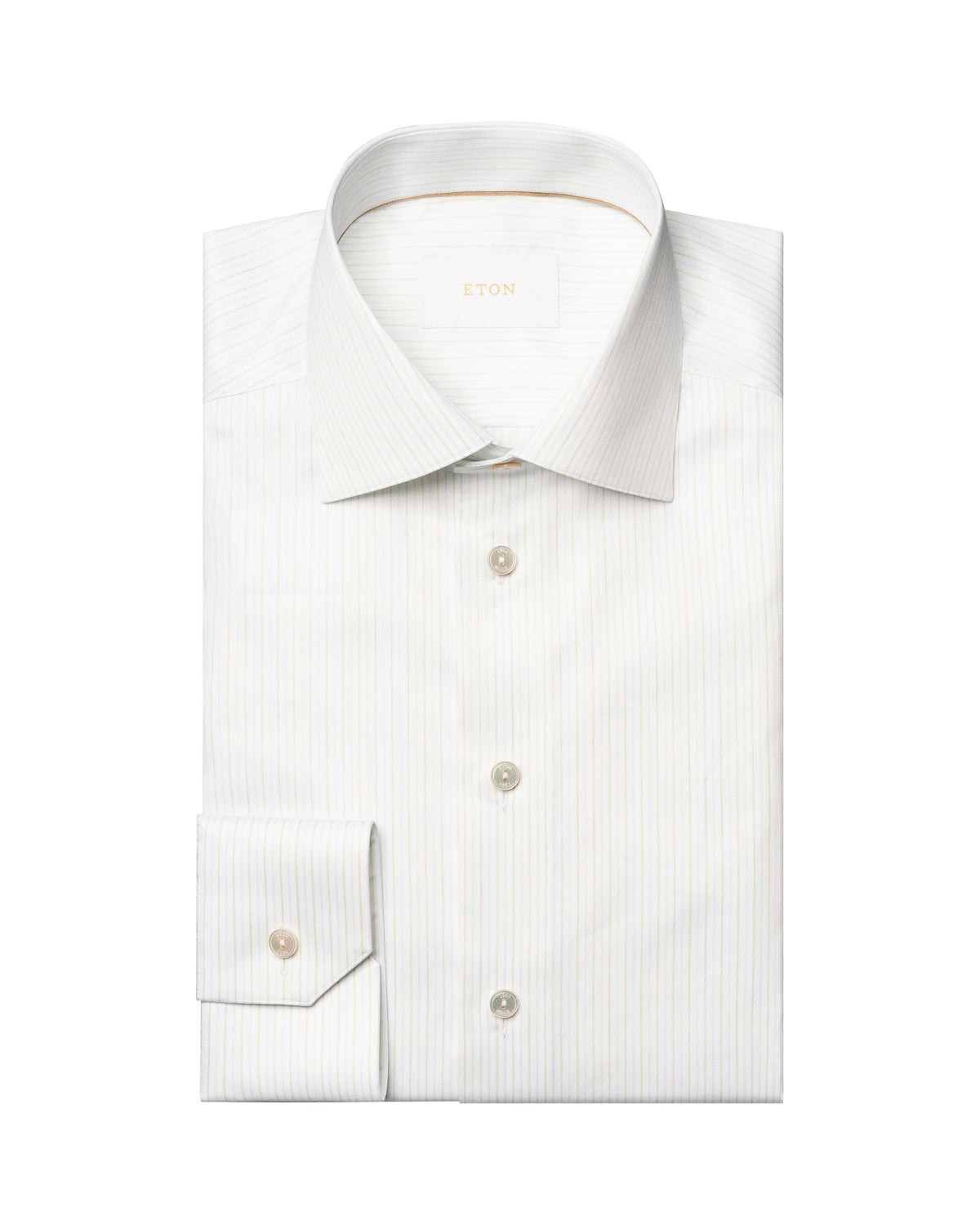 Çizgili Supima 120 Pamuk Twill Gömlek