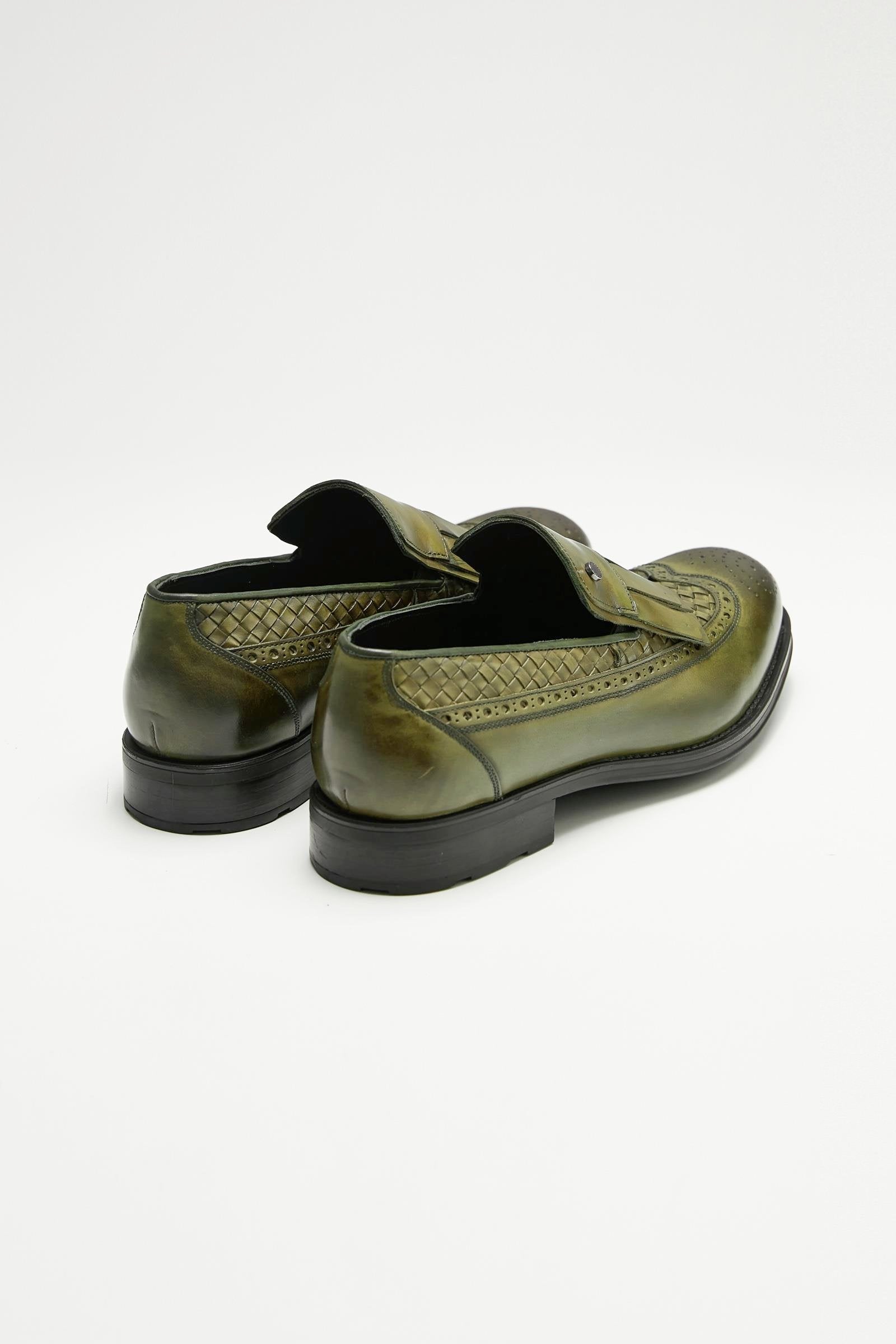 Yeşil Deri Loafer - Image 5