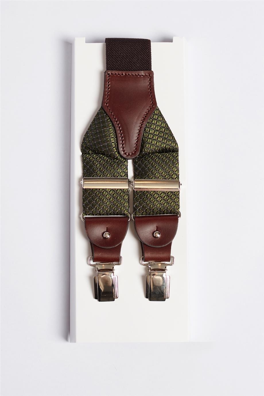 Yeşil Desenli Pantolon Askısı - Image 1
