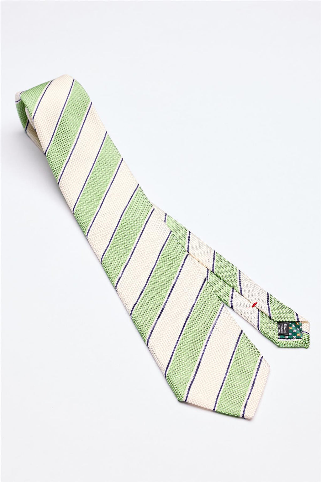 Yeşil Ekru Örgü İpek Kravat - Image 1