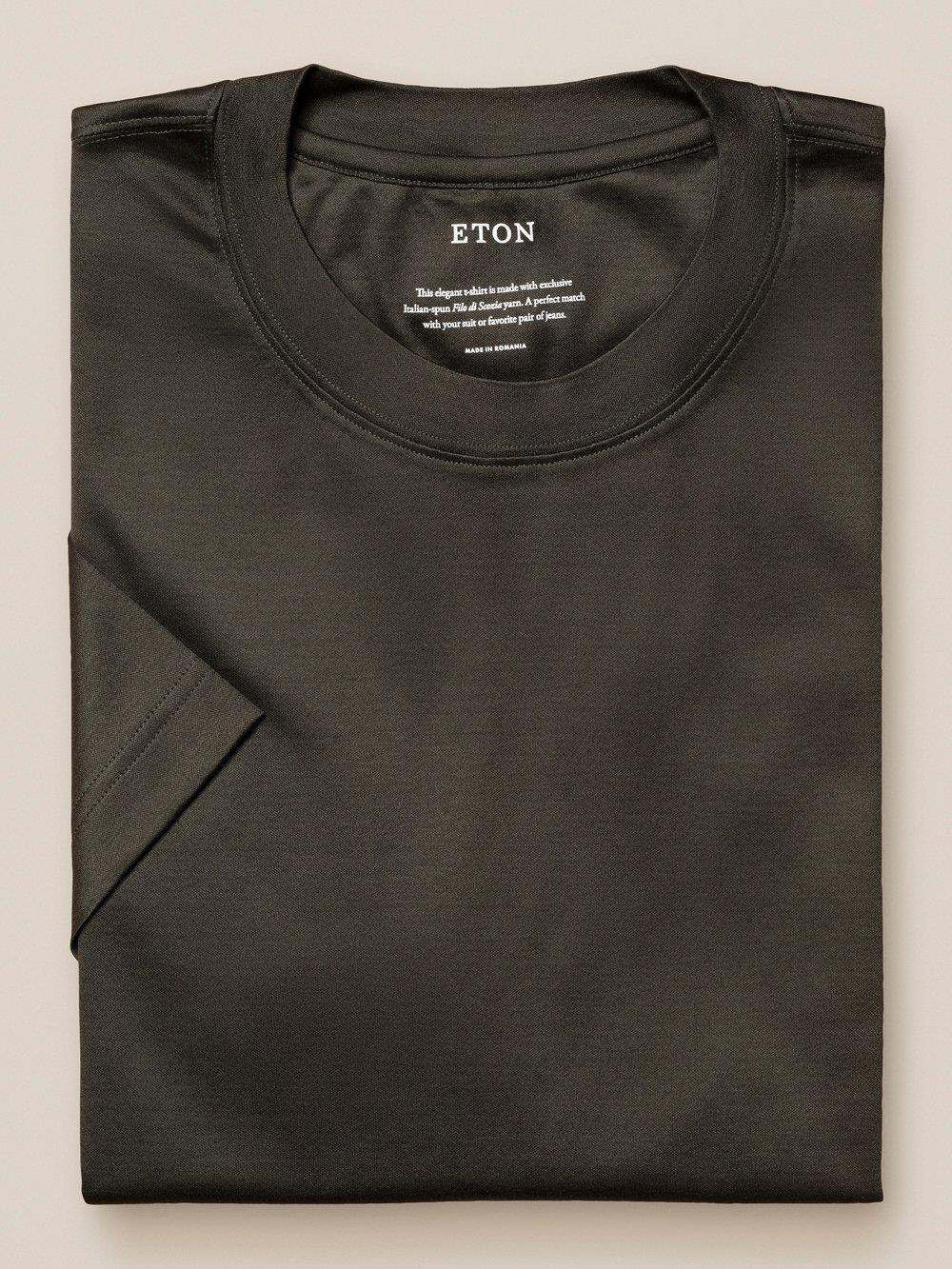 Yeşil Filo Di Scozia Pamuk T-Shirt - Image 5