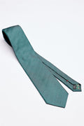 Yeşil Gri Melanjlı Desenli İpek Kravat - Image 1