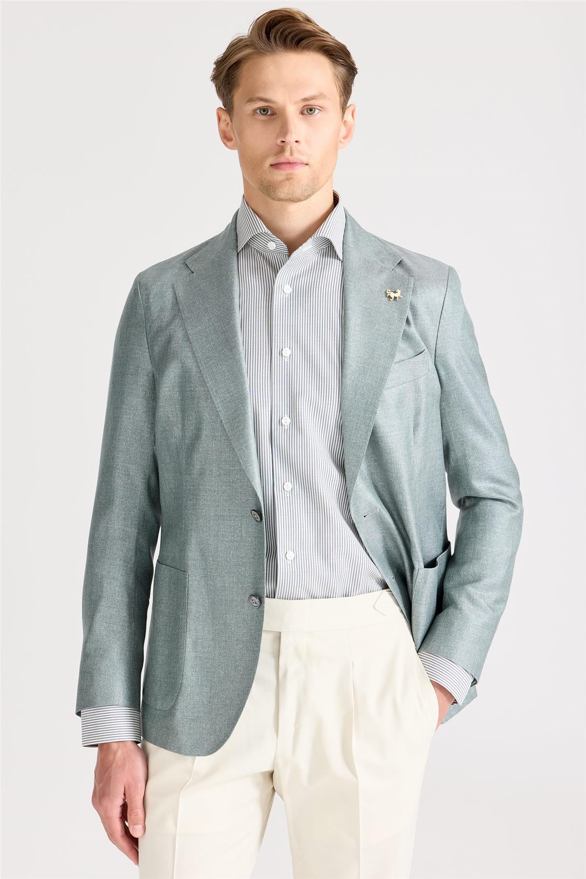 Yeşil İpek Ceket - Image 5