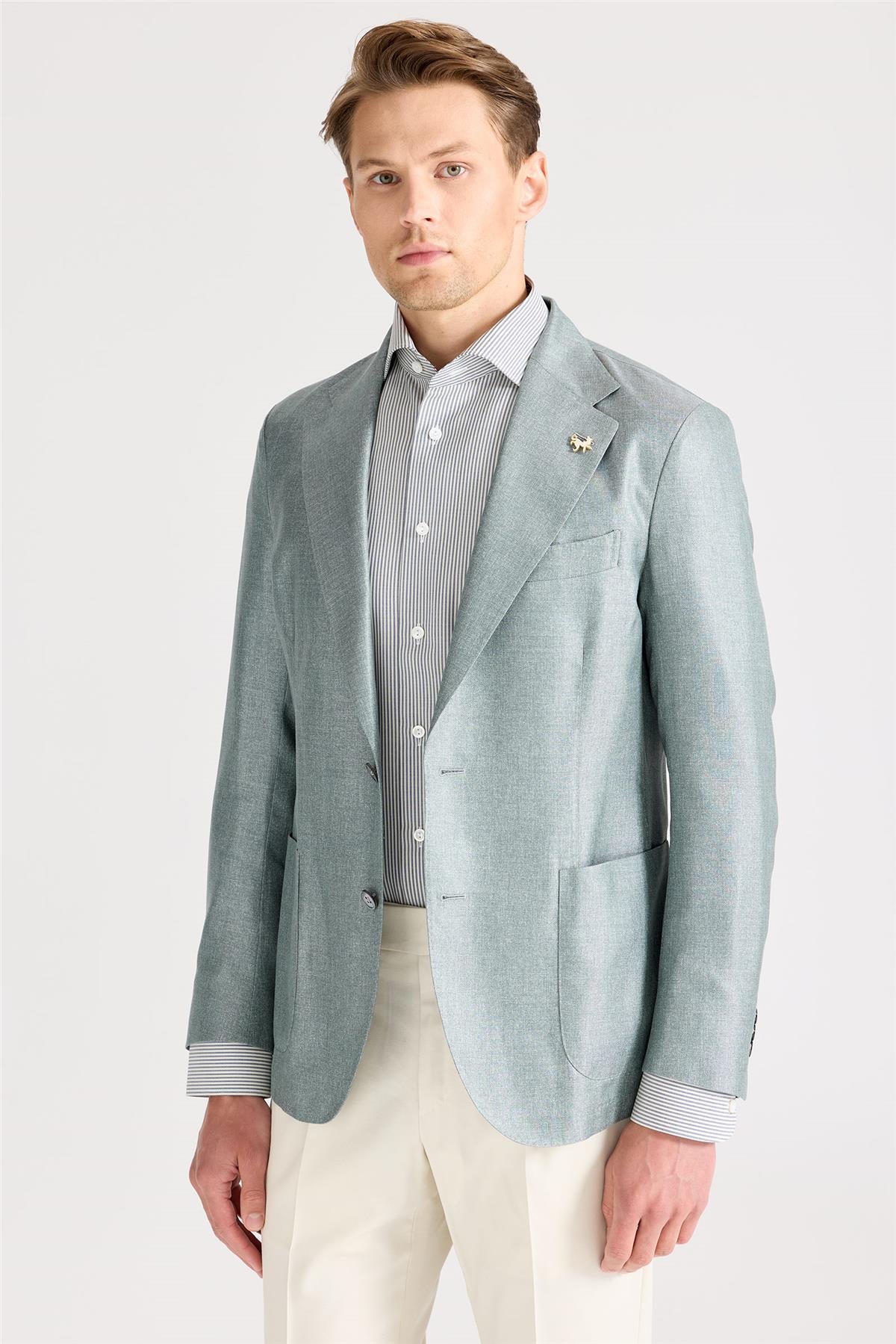 Yeşil İpek Ceket - Image 4