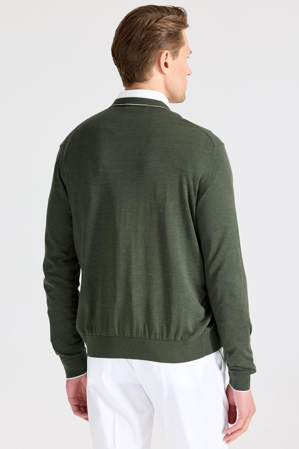 Yeşil Pamuk İpek Hırka - Image 3