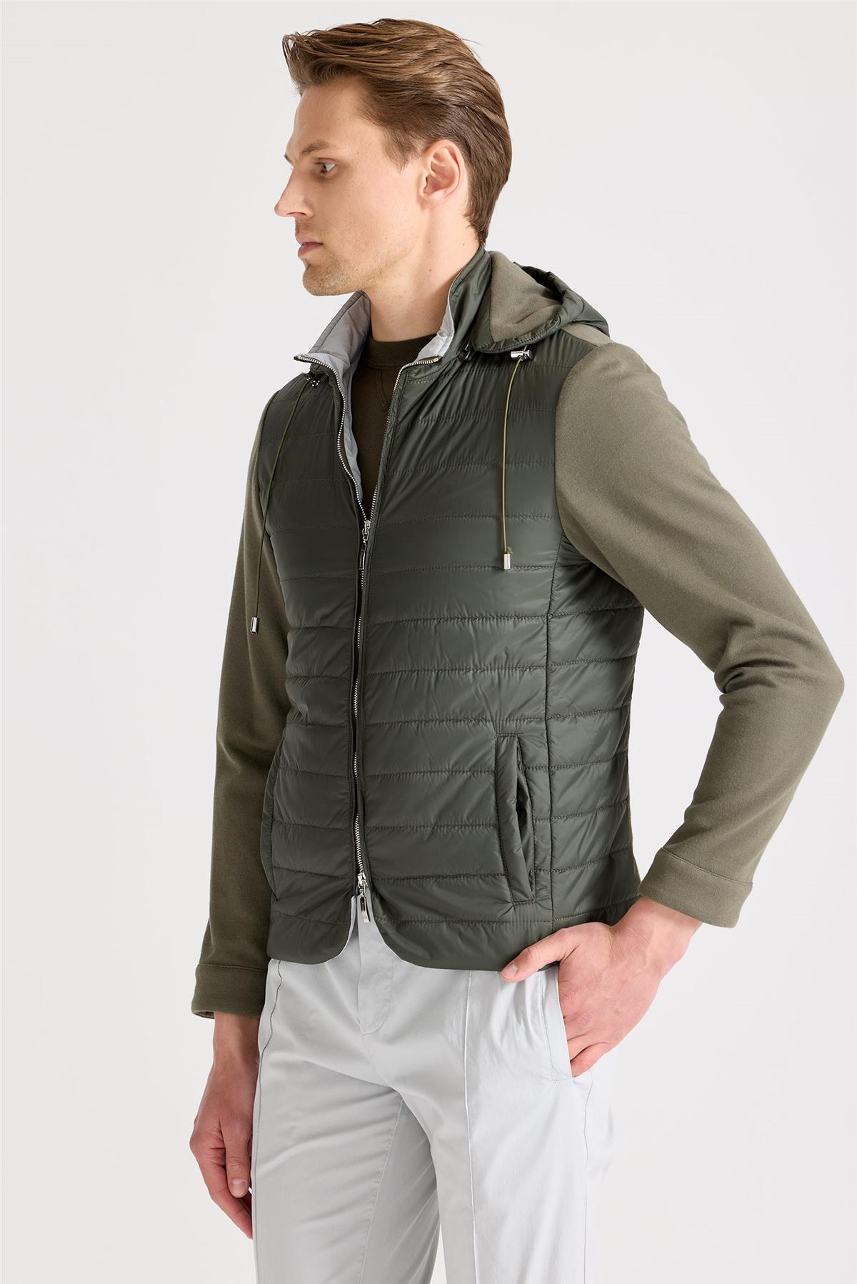 Yeşil Pamuk Spor Mont - Image 3