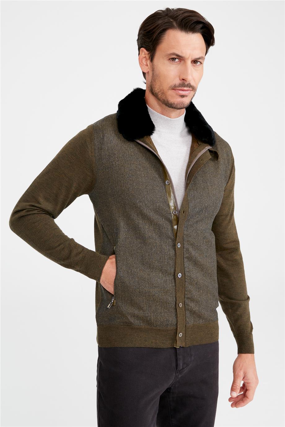 Yeşil Yün Hırka - Image 4