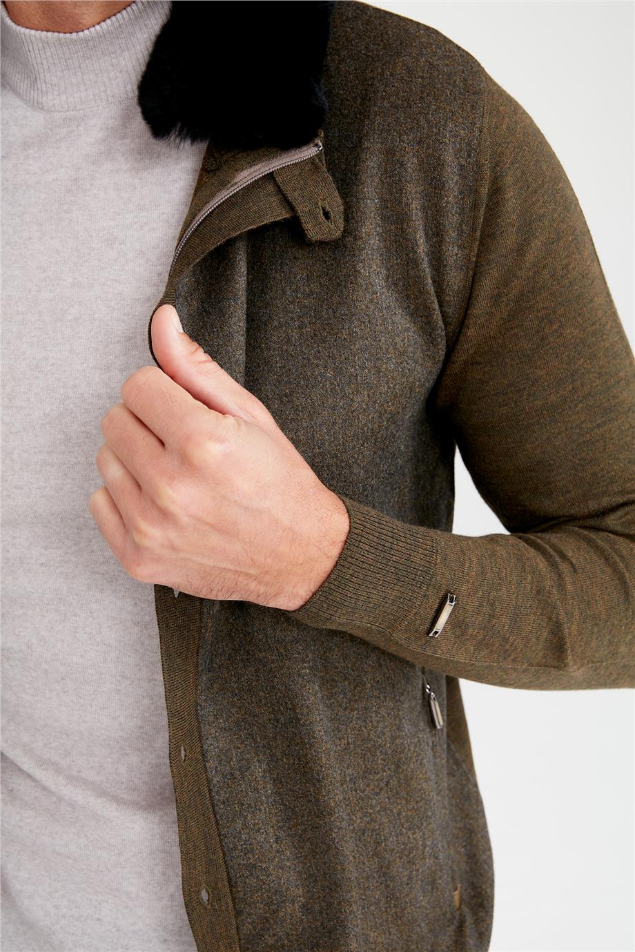 Yeşil Yün Hırka - Image 3