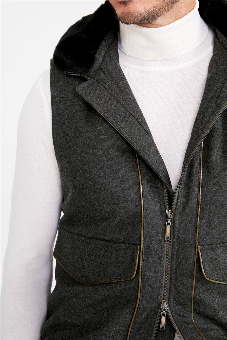 Yeşil Yün Yelek - Image 5